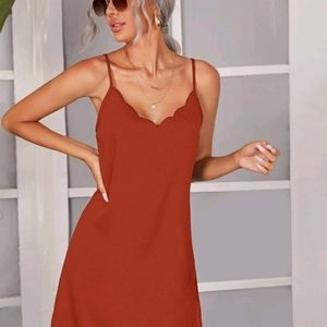 Tank scalloped dress